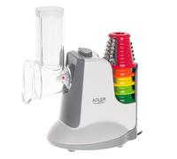 Adler AD 4815 Hachoir électrique Coupe-légumes 5 accessoires Coloris Blanc