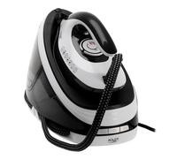 Adler AD 5048 Fer à repasser pour textiles | Débit continu de 160 g/min, réservoir amovible de 1,5 L, semelle céramique, mode ECO, arrêt automatique, blanc et gris