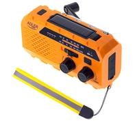 Radio Solaire Dynamo, Portable, Rechargeable FM /AM, Chargeur USB C, Power Bank Adler AD1197 Jaune 00678