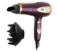 Adler AD2248P Sèche-cheveux avec diffuseur d'ions et buse de coiffage 2400W - Sèche-cheveux à 2 vitesses et contrôle de la température Fonction air froid 3 réglages de température