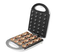 Gaufrier Gaufrier à Noix, 24 Moitiés de Pâte à la Fois, Plaques Antiadhésives, 1600W, Blanc, Adler, AD3039