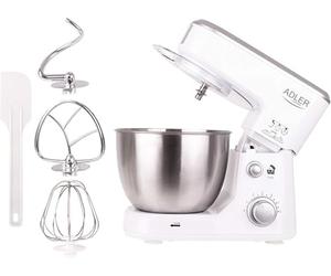 adler AD4216 Mixeur, Acier Inoxydable, Blanc