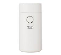 Adler AD4446WS Petit moulin à café électrique, graines, épices et noix, double lame en acier inoxydable, capacité 75g, 150W, White