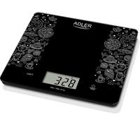 Adler | Balance de cuisine | AD 3171 | Poids maximum (capacité de charge) 10 kg | Graduation 1 g | Type d'affichage LCD | Noir