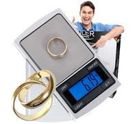 ADLER Balance de précision, capacité 100 g/0,01 g, écran LCD rétroéclairé