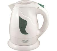 Adler | Bouilloire | AD 08 | Standard | 850 W | 1 L | Plastique | Base pivotante 360° | Blanc