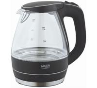Adler | Bouilloire | AD 1224 | Standard | 2000 W | 1.5 L | Verre | Base pivotante 360° | Noir