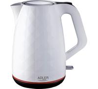 Adler | Bouilloire | AD 1277 | Standard | 2200 W | 1,7 L | Plastique | Base pivotante 360° | Blanc