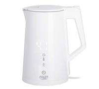 Adler | Bouilloire | AD 1345w | Electrique | 2200 W | 1,7 L | Acier inoxydable | Base rotative 360° | Blanc
