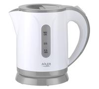 Adler | Bouilloire | AD 1371g | Electrique | 850 W | 0.8 L | Acier inoxydable/polypropylène | Base pivotante à 360° | Blanc/gris