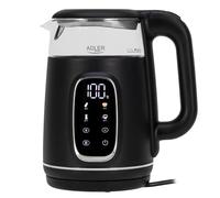 Adler bouilloire electrique avec temperature reglable - 1,7 L - écran LED et panneau tactile - 5 programmes de température - fonction maintien au chaud - 2200 W