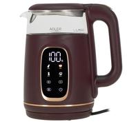 Adler bouilloire electrique avec temperature reglable - 1,7 L - écran LED et panneau tactile - 5 programmes de température - fonction maintien au chaud - 2200 W