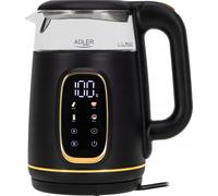 Adler bouilloire electrique avec temperature reglable - 1,7 L - écran LED et panneau tactile - 5 programmes de température - fonction maintien au chaud - 2200 W