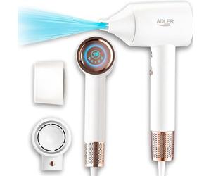 ADLER EUROPE AD 2272 Sèche-cheveux SuperSpeed 110 000 tr/min Moteur sans balais Puissance de vent 20 m/s Affichage LED Ionique Super léger Maison & Voyage