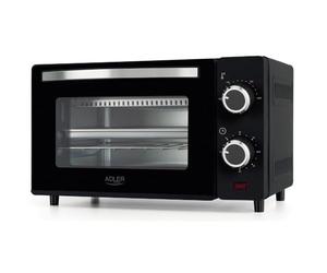 ADLER EUROPE AD 6032 Four électrique 9 l avec température réglable 100-230 °C, minuterie jusqu'à 60 minutes, 650 W