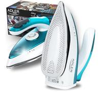 Adler Europe AD5035 Fer à Repasser Compact de Voyage avec Poignée Pliable, Semelle en Acier Inoxydable 1700 W, Mini fer à Repasser avec Fonction Séchage, Réservoir de 60 ml et Câble de 1,94 m