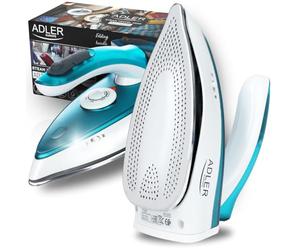 Adler Europe AD5035 Fer à Repasser Compact de Voyage avec Poignée Pliable, Semelle en Acier Inoxydable 1700 W, Mini fer à Repasser avec Fonction Séchage, Réservoir de 60 ml et Câble de 1,94 m
