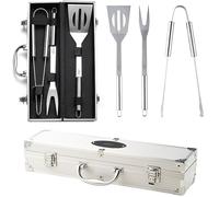 ADLER EUROPE - AD6729 - Set d'ustensiles de Barbecue Haute Performance dans Un Coffret en Acier Inoxydable - Kit de Barbecue Parfait pour Les Hommes, Les Amateurs de fête de Jardin en Plein air, kit