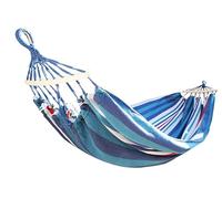 ADLER EUROPE Hamac Suspendu à 2 Places, Hamac Exterieur en Coton 200x150 cm, Charge Max. 200 kg, Toile de hamac Durable et résistante à l'abrasion avec Une densité de 300 g/m², Cordes Robustes.