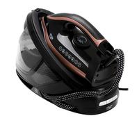 ADLER EUROPE Station vapeur, fer à repasser, générateur de vapeur 8 bar, puissance 3100W, éjection de vapeur 600g/min, pied en céramique, réservoir amovible 1,5L, Anti-Calc et pompier, Noir/Or