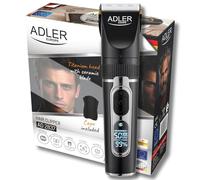 ADLER EUROPE Tondeuse cheveux hommes, tondeuse barbe homme tête en titane et lames, tondeuse cheveux pour hommes, batterie puissante de 2000mAh, écran LCD, coupe précise, AD2837.