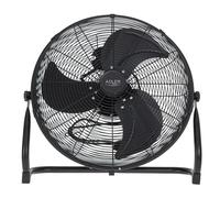 ADLER EUROPE Ventilateur de sol 45 cm et 200W - Ventilateurs chromé à 3 vitesses - Turbine à pales en aluminium - Silencieux et stable - ventilateur puissant noir