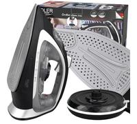 Fer à repasser à vapeur sans fil, semelle en céramique, 2800W, argent-noir