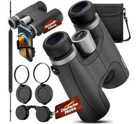 Adler Focus Jumelles 10 x 42 Nitro en magnésium avec remplissage nitrogène, étanches, jumelles pour adultes, prisme BAK4 HD + objectif FMC, avec œil d'aigle, parfaites pour les porteurs de lunettes