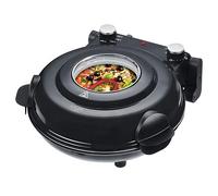 Adler Four à pizza électrique AD 6314, 40 cm, cuisson express, contrôle de température jusqu'à 400 °C, minuteur 15 min, noir, avec 2 spatules et plateau