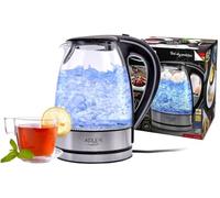 Adler HKK00573 AD 1225 Bouilloire 2000 W, 1,7 L, Noir/Argent/Transparent
