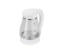 Adler Kettle AD 1274 Standard, Plastic, glass, White/transparent, 2200 W, 360° rotational base, 1.7 L