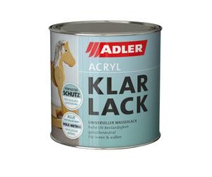 Adler Vernis acrylique transparent mat 750 ml Vernis acrylique avec effet apprêt, apprêt et top coat pour intérieur et extérieur Vernis résistant aux intempéries pour bois, métal et plastique