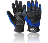ADM Gants Moto Homme Homologués CE Été Mi-saison Gants Moto Scooter Antidérapant Respirant Bleu Taille S M L XL XXL M