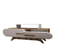 ADM - 'Rose' - Meuble TV en bois revêtu de mélamine - Bois Noyer - H49 cm