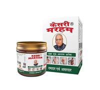 Admart Kesri Marham Massage Rub fabriqué avec une formule naturelle et ayurvédique avec une forte odeur (grande taille) 100 g non collant, absorption rapide en couleur orange (lot de 1)