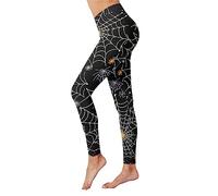 ADMAY Costume d'Halloween pour femme - Costume de sorcière de pirate - Legging avec imprimé d'Halloween - Taille haute - Pour yoga, course, fitness quotidien - Pyjama de Noël pour homme, Blanc., L