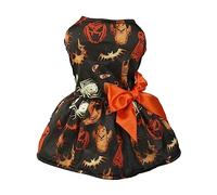 ADMAY Costume d'Halloween pour femme - Costume de sorcière diable Y20K - Robe pour chien - Robe d'Halloween pour animal de compagnie - Robe citrouille noire - Manteau pour chien pour très petits
