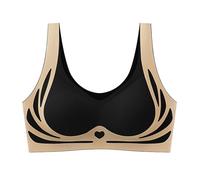 ADMAY Soutien-Gorge pour Femme sans Anneau en Acier Amovible rembourré Push-up Design Respirant Confortable et Mince Dos de beauté sans Couture pour Les Exercices de Yoga