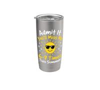 Admets-le, tu vas me manquer 6 7 fois sarcastic Teacher Gobelet isotherme en acier inoxydable double paroi