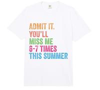 Admets-Le, tu Vas me manquer 67 Fois cet été, dernier Jour d'école Comfort Colors Adult Heavyweight T-Shirt