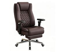 Administration Chaise de Bureau avec accoudoirs rabattables Fauteuil de Bureau Confortable Soutien Lombaire for Maison et Jeux vidéo(Coffee)