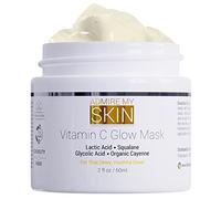 Admire My Skin Masque facial à la vitamine C Glow - Masque éclaircissant pour soins de la peau contenant de l'acide glycolique et de l'acide lactique - Masque hydratant pour une peau éclatante, un