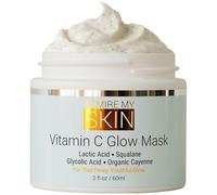 Admire My Skin Masque facial à la vitamine C Glow - Masque éclaircissant pour soins de la peau contenant de l'acide glycolique et de l'acide lactique - Masque hydratant pour une peau éclatante, un
