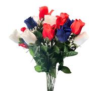Admiré par la Nature 14 tiges de Fleurs artificielles Rose Bush pour Home Office