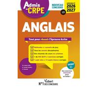 Admis au CRPE 2026-2027 - Anglais : Epreuve écrite d’admissibilité L3 Toutes les clés de la réussite - Ewen Lecuit - Vuibert - broché - Scolaire / Universitaire