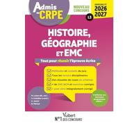 Admis au CRPE 2026-2027 - Epreuve écrite d’admissibilité L3 - Histoire Géographie EMC: Toutes les clés de la réussite