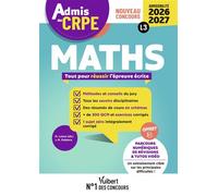 Admis au CRPE 2026-2027 - Epreuve écrite d’admissibilité L3 - Maths Toutes les clés de la réussite - Jean-Robert Delplace - Vuibert - broché - Scolaire / Universitaire