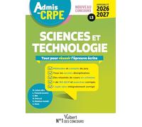 Admis au CRPE 2026-2027 - Epreuve écrite d’admissibilité L3 - Sciences et technologie