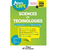 Admis au CRPE 2026-2027 - Epreuve écrite d’admissibilité L3 - Sciences et technologie Toutes les clés de la réussite - Marc Loison - Vuibert - broché - Scolaire / Universitaire