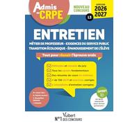 Admis au CRPE 2026-2027 - Epreuve orale d’admission L3 - Entretien: Métier de professeur - Exigences du service public - Transition écologique - Epanouissement de l'élève
